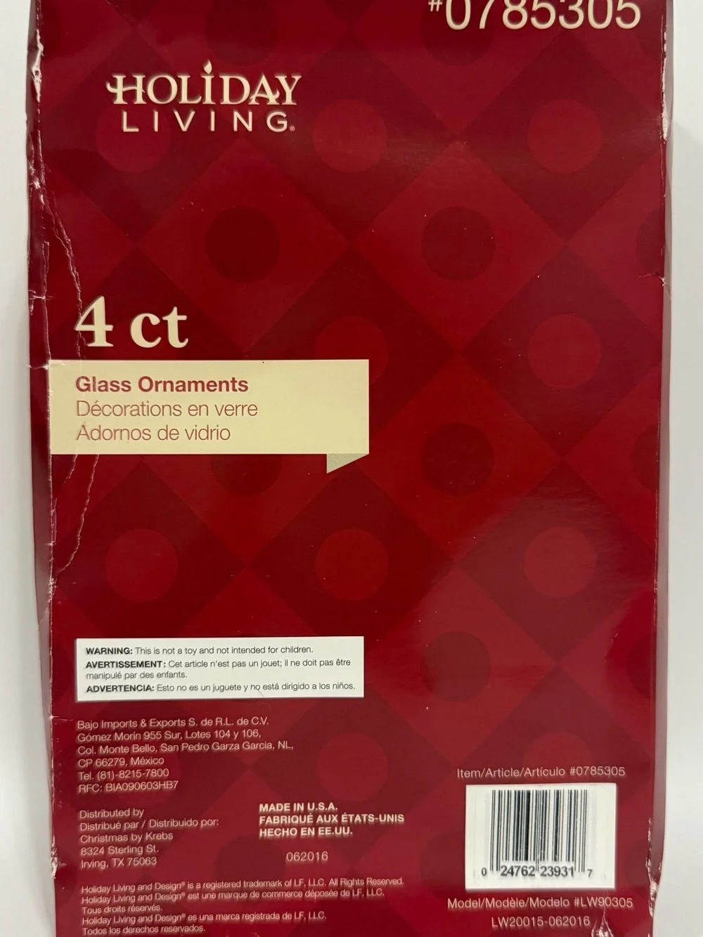 Holiday Living 4-Pack Glass Winter Scene Ornament Set